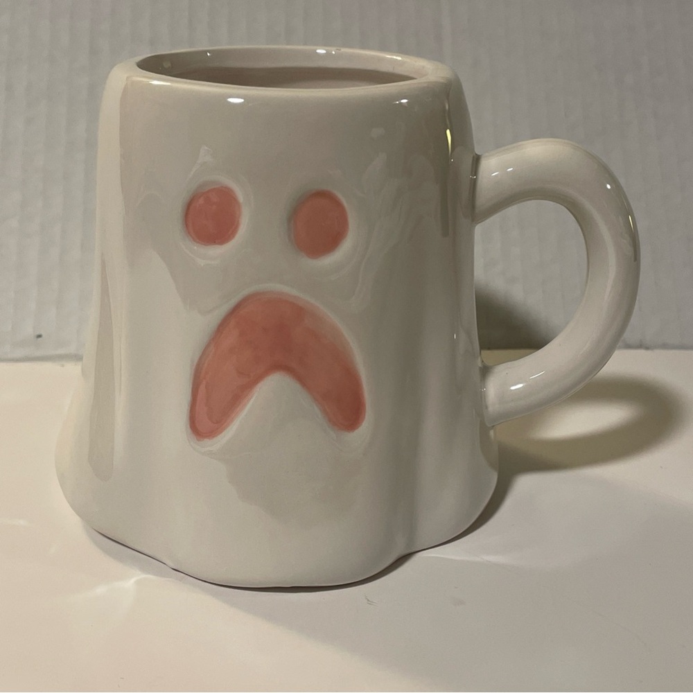 Transpac Ceramic Pink Ghost Mug Halloween New